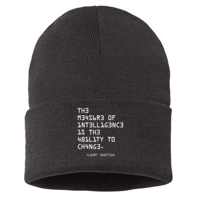 The Measure Of Intelligence, Motivation, Inspiration Sustainable Knit Beanie