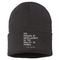 The Measure Of Intelligence, Motivation, Inspiration Sustainable Knit Beanie