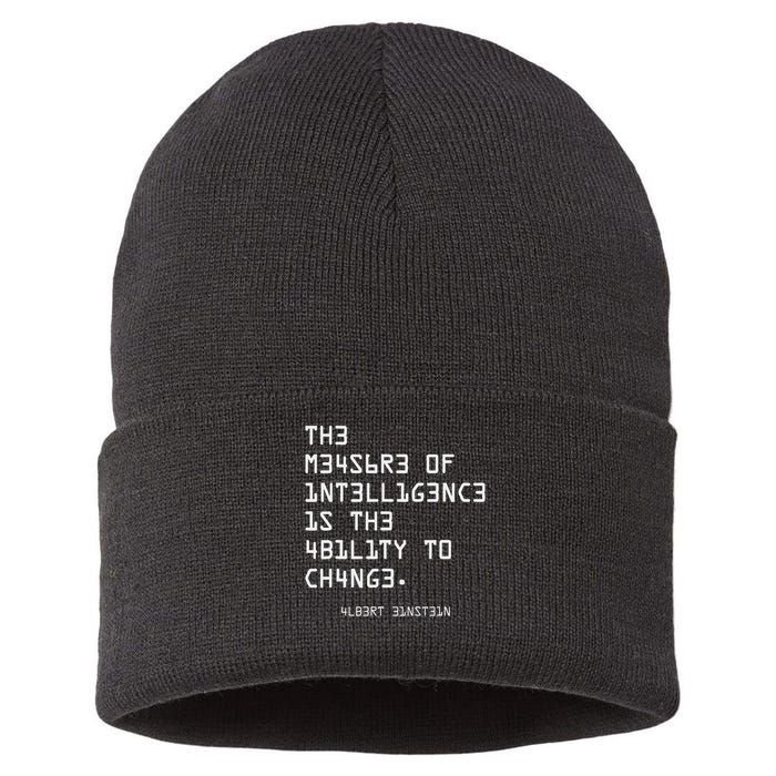 The Measure Of Intelligence, Motivation, Inspiration Sustainable Knit Beanie