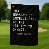 The Measure Of Intelligence, Motivation, Inspiration Golf Towel