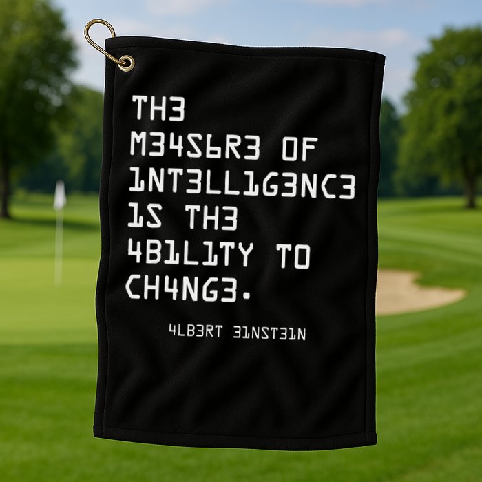The Measure Of Intelligence, Motivation, Inspiration Golf Towel