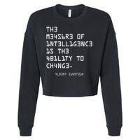The Measure Of Intelligence, Motivation, Inspiration Cropped Pullover Crew