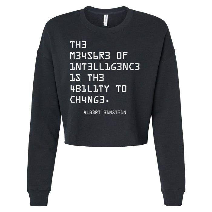 The Measure Of Intelligence, Motivation, Inspiration Cropped Pullover Crew