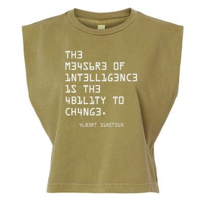 The Measure Of Intelligence, Motivation, Inspiration Garment-Dyed Women's Muscle Tee