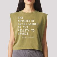 The Measure Of Intelligence, Motivation, Inspiration Garment-Dyed Women's Muscle Tee