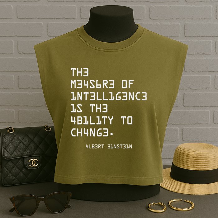 The Measure Of Intelligence, Motivation, Inspiration Garment-Dyed Women's Muscle Tee