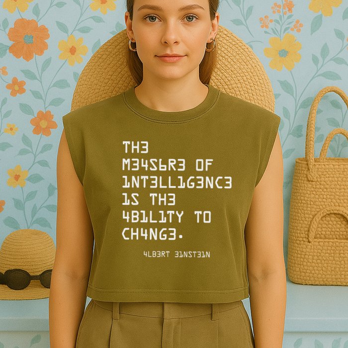 The Measure Of Intelligence, Motivation, Inspiration Garment-Dyed Women's Muscle Tee