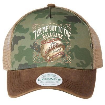 Take Me Out To The Ball Game Baseball Retro Legacy Tie Dye Trucker Hat