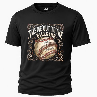 Take Me Out To The Ball Game Baseball Retro Performance Shirt