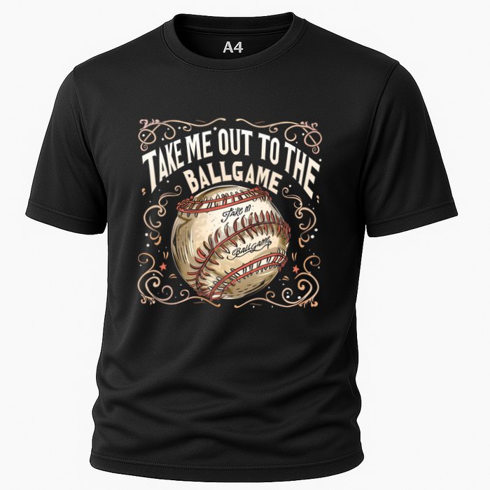 Take Me Out To The Ball Game Baseball Retro Performance Shirt