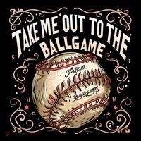 Take Me Out To The Ball Game Baseball Retro Impact Tech Backpack