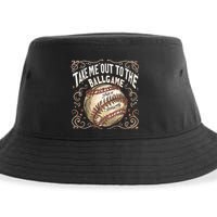 Take Me Out To The Ball Game Baseball Retro Sustainable Bucket Hat