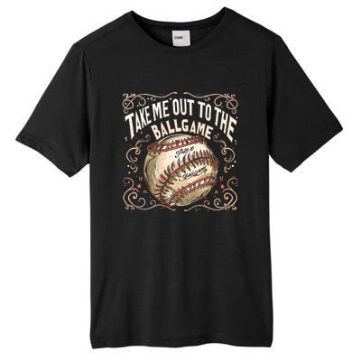 Take Me Out To The Ball Game Baseball Retro Tall Fusion ChromaSoft Performance T-Shirt