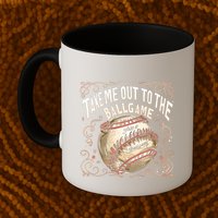 Take Me Out To The Ball Game Baseball Retro Mug