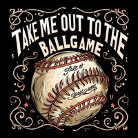 Take Me Out To The Ball Game Baseball Retro 16 in Basic Backpack