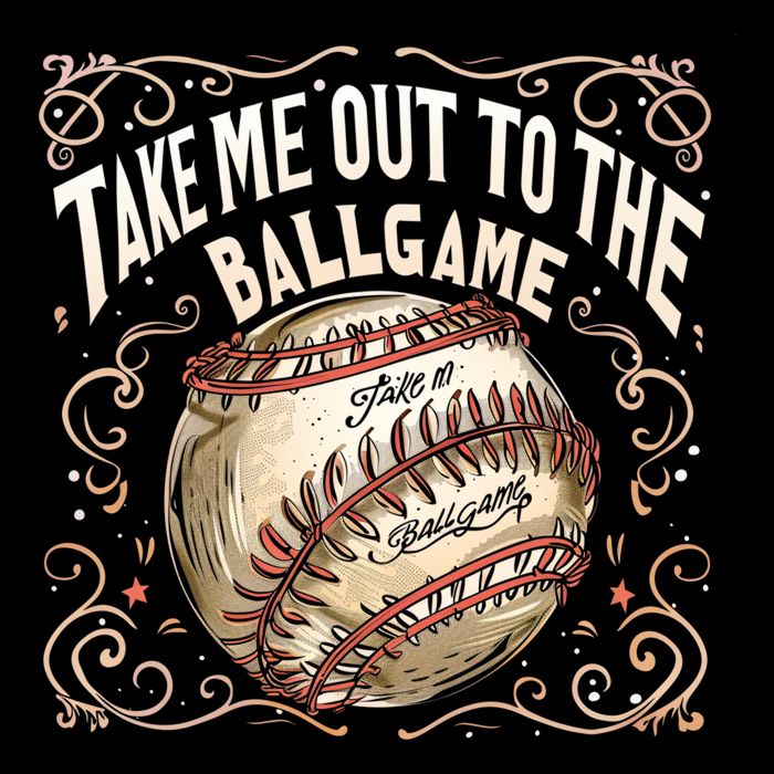 Take Me Out To The Ball Game Baseball Retro 16 in Basic Backpack
