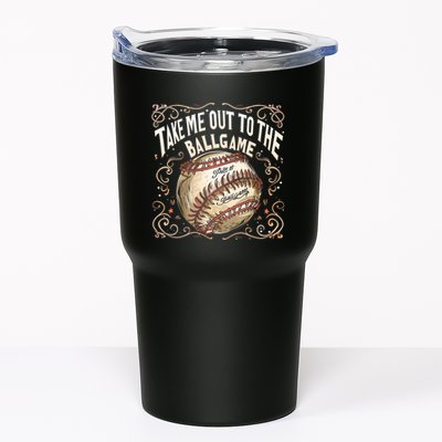 Take Me Out To The Ball Game Baseball Retro Tumbler