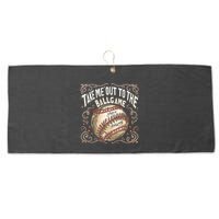Take Me Out To The Ball Game Baseball Retro Large Microfiber Waffle Golf Towel