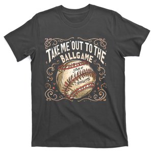 Take Me Out To The Ball Game Baseball Retro T-Shirt