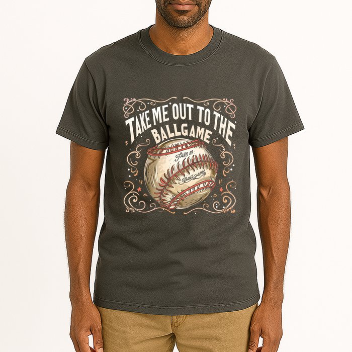 Take Me Out To The Ball Game Baseball Retro Tall T-Shirt