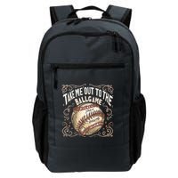Take Me Out To The Ball Game Baseball Retro Backpack