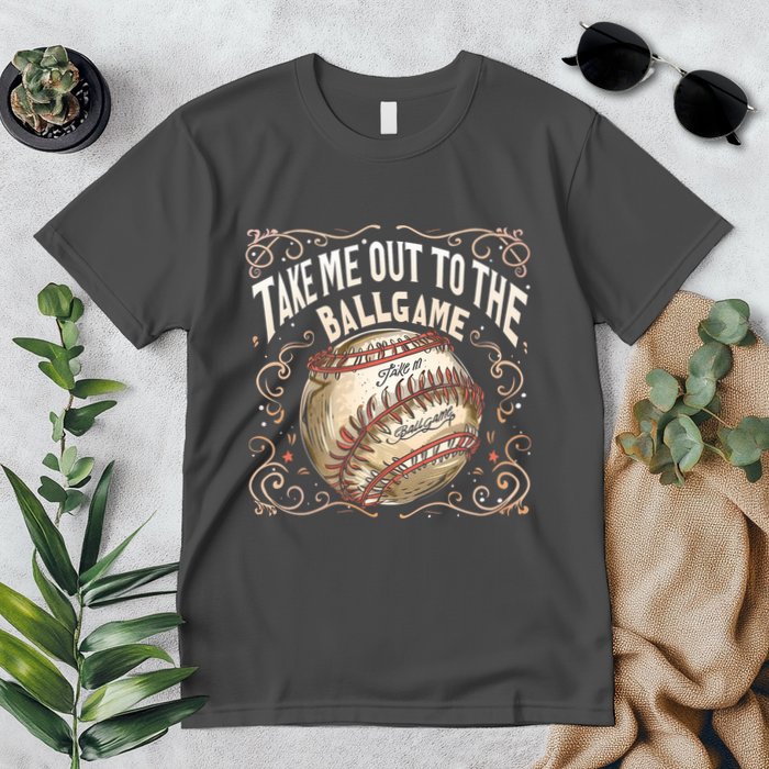 Take Me Out To The Ball Game Baseball Retro Premium T-Shirt