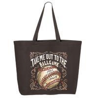 Take Me Out To The Ball Game Baseball Retro 25L Jumbo Tote