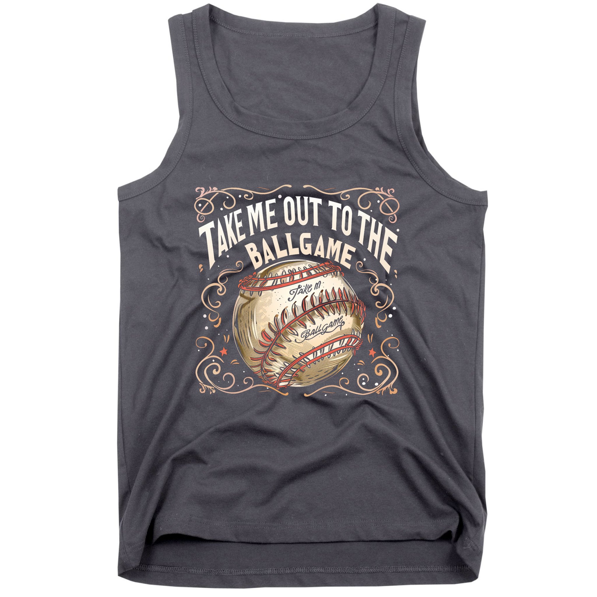 Take Me Out To The Ball Game Baseball Retro Tank Top