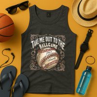 Take Me Out To The Ball Game Baseball Retro Tank Top