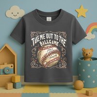 Take Me Out To The Ball Game Baseball Retro Toddler T-Shirt