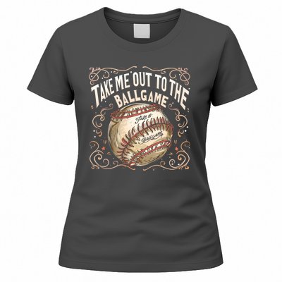 Take Me Out To The Ball Game Baseball Retro Women's T-Shirt