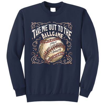 Take Me Out To The Ball Game Baseball Retro Sweatshirt