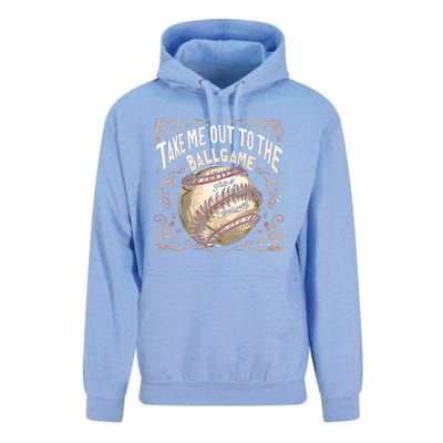 Take Me Out To The Ball Game Baseball Retro Unisex Surf Hoodie