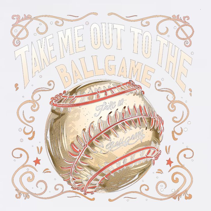 Take Me Out To The Ball Game Baseball Retro Garment-Dyed Sweatshirt