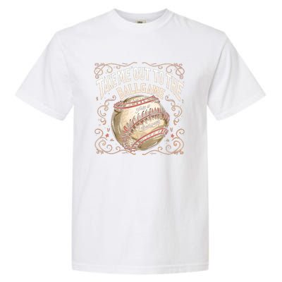 Take Me Out To The Ball Game Baseball Retro Garment-Dyed Heavyweight T-Shirt