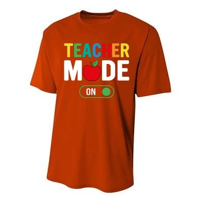 Teacher Mode On Performance Sprint T-Shirt