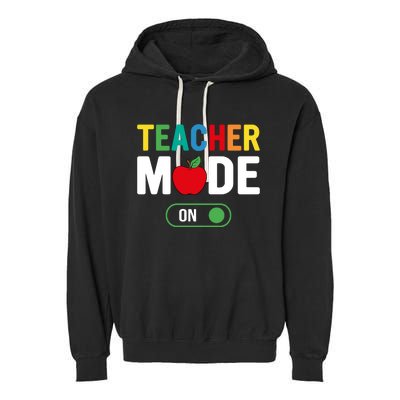 Teacher Mode On Garment-Dyed Fleece Hoodie