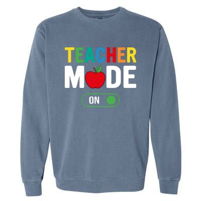 Teacher Mode On Garment-Dyed Sweatshirt