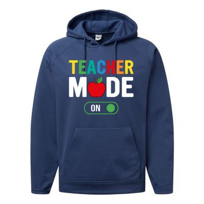 Teacher Mode On Performance Fleece Hoodie