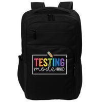 Testing Mode on Testing Day Motivational Teacher Impact Tech Backpack