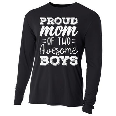 Two Mom of 2 Mother's Day Cooling Performance Long Sleeve Crew