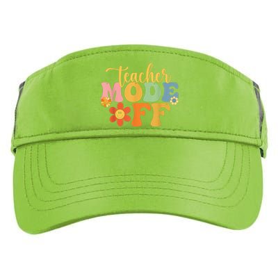 Teacher Mode Off Happy Last Day Of School Summer Break Funny Adult Drive Performance Visor