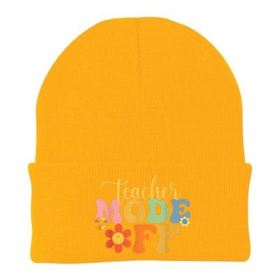 Teacher Mode Off Happy Last Day Of School Summer Break Funny Knit Cap Winter Beanie