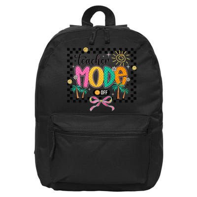Teacher Mode Off End Of The Year Hello Summer 16 in Basic Backpack