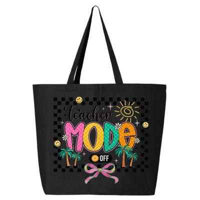 Teacher Mode Off End Of The Year Hello Summer 25L Jumbo Tote