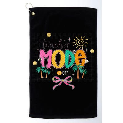 Teacher Mode Off End Of The Year Hello Summer Golf Towel