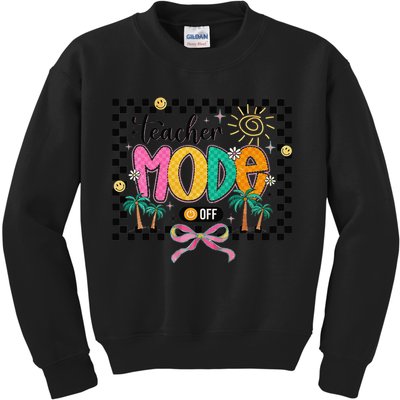 Teacher Mode Off End Of The Year Hello Summer Kids Sweatshirt