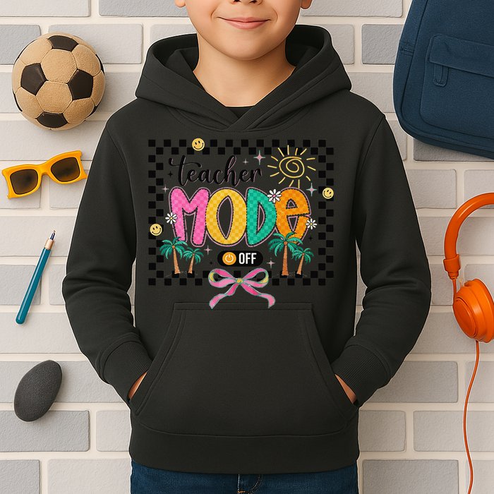Teacher Mode Off End Of The Year Hello Summer Kids Hoodie