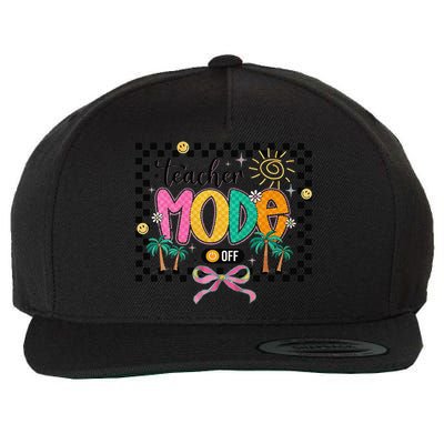 Teacher Mode Off End Of The Year Hello Summer Wool Snapback Cap