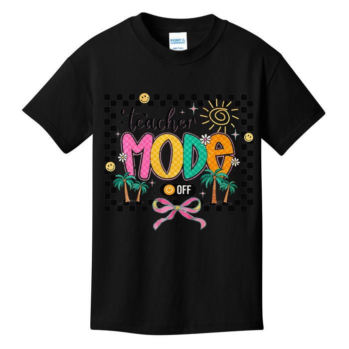Teacher Mode Off End Of The Year Hello Summer Kids T-Shirt